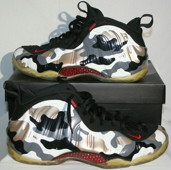 NIKE Air Foamposite One Cracked Lava Black Red 314996014 ...